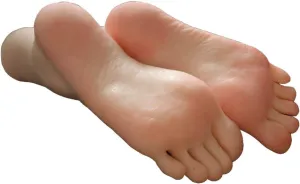 1 Pair Silicone Lifesize Girl Mannequin Foot Display Jewerly Sandal Shoe Sock Display Art Sketch with Nail
