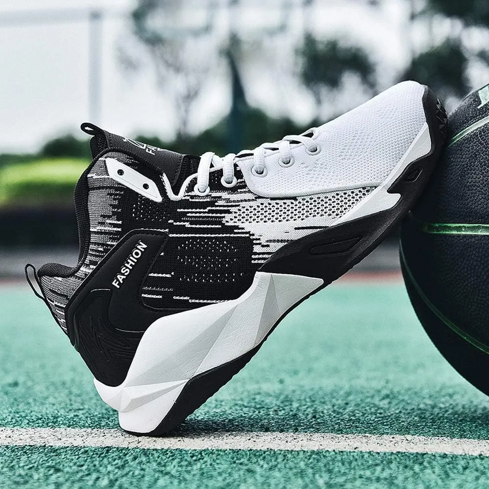 2021 Summer high top Breathable Casual Versatile Shock Absorption Sports Shoes Running Shoes Trend Men's Shoes Basketball Shoes