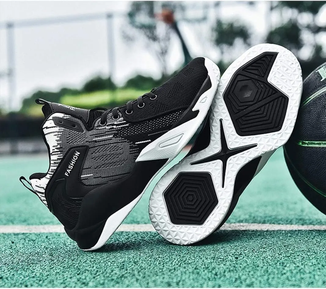 2021 Summer high top Breathable Casual Versatile Shock Absorption Sports Shoes Running Shoes Trend Men's Shoes Basketball Shoes