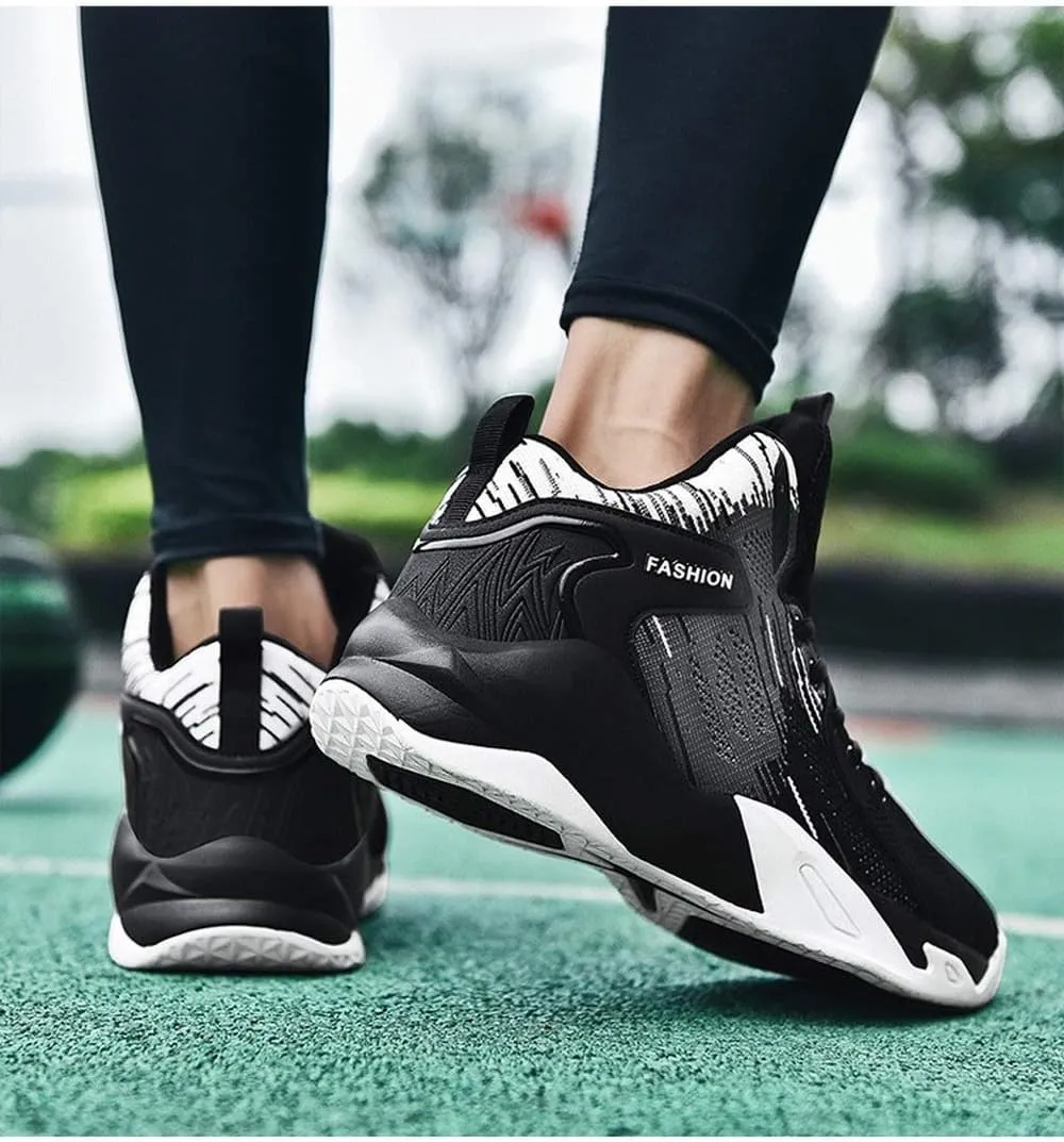 2021 Summer high top Breathable Casual Versatile Shock Absorption Sports Shoes Running Shoes Trend Men's Shoes Basketball Shoes