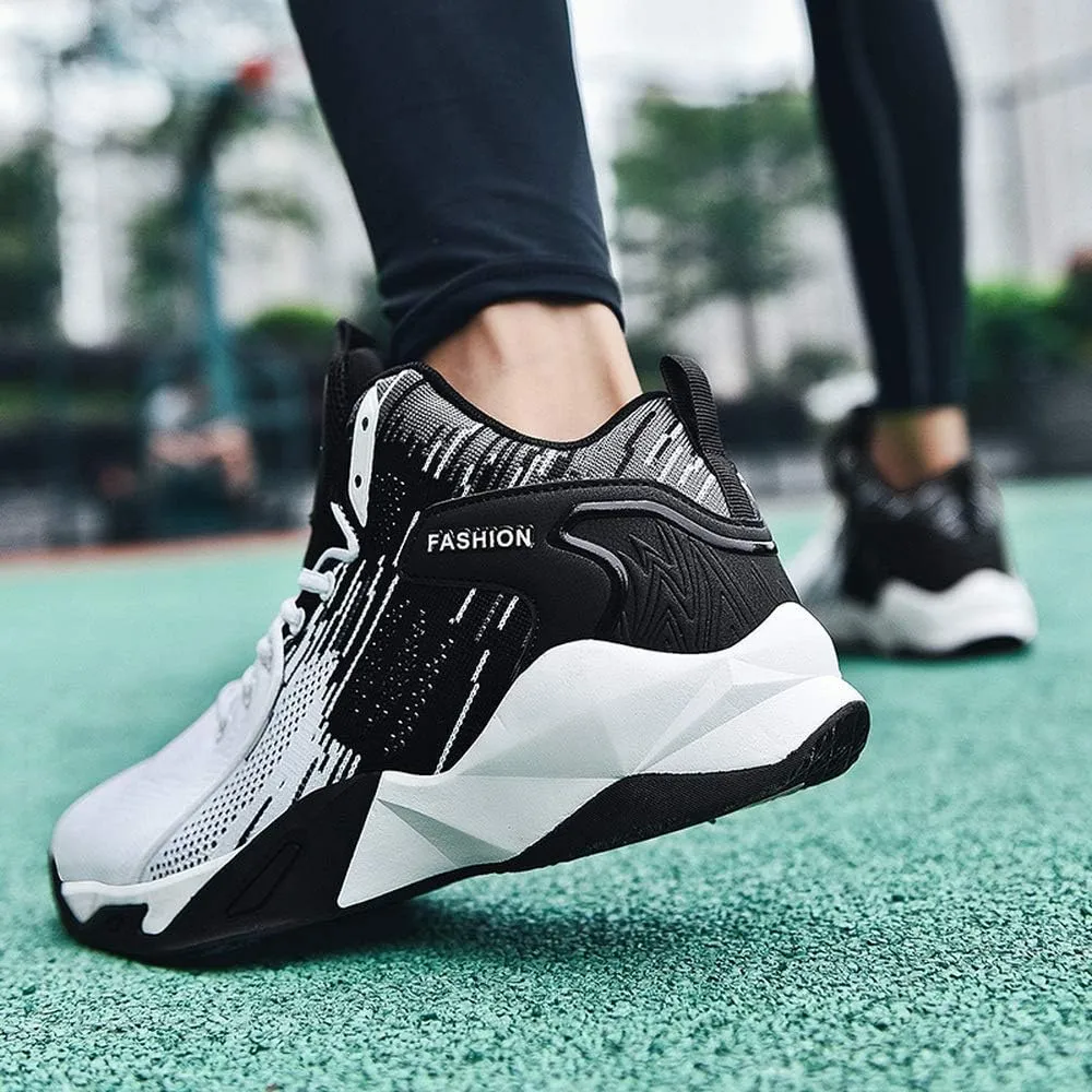 2021 Summer high top Breathable Casual Versatile Shock Absorption Sports Shoes Running Shoes Trend Men's Shoes Basketball Shoes