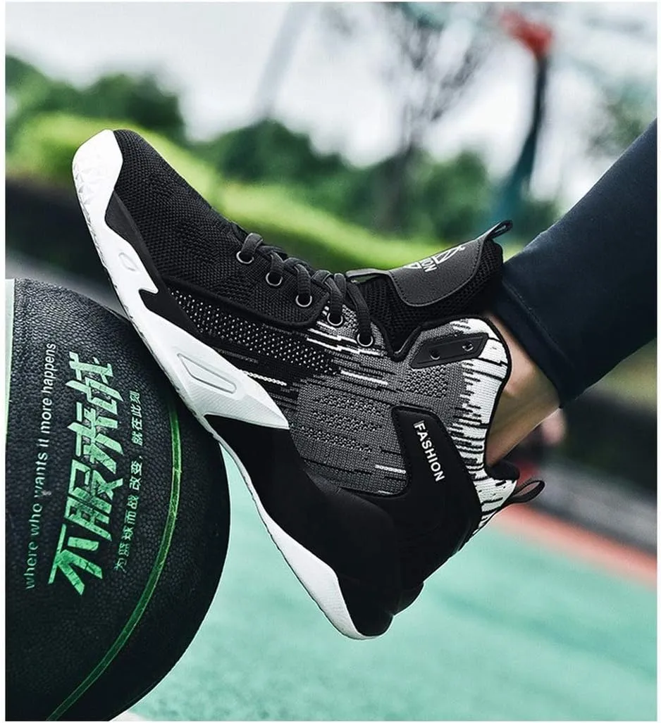 2021 Summer high top Breathable Casual Versatile Shock Absorption Sports Shoes Running Shoes Trend Men's Shoes Basketball Shoes