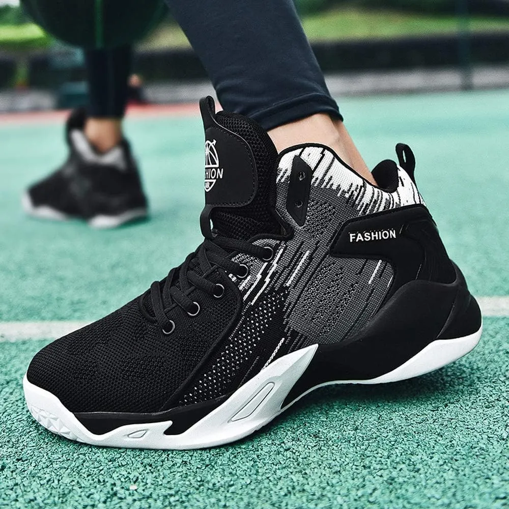 2021 Summer high top Breathable Casual Versatile Shock Absorption Sports Shoes Running Shoes Trend Men's Shoes Basketball Shoes