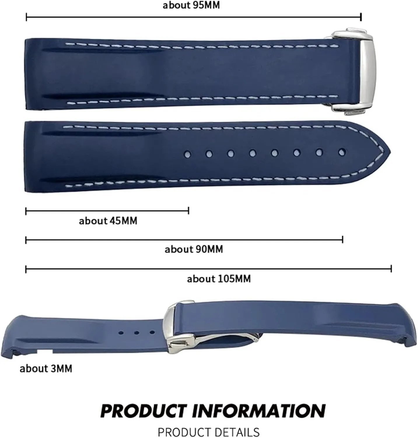 20mm 21mm 22mm Rubber Watchband for Omega Seamaster 300 Speedmaster AT150 Silicone Watch Strap