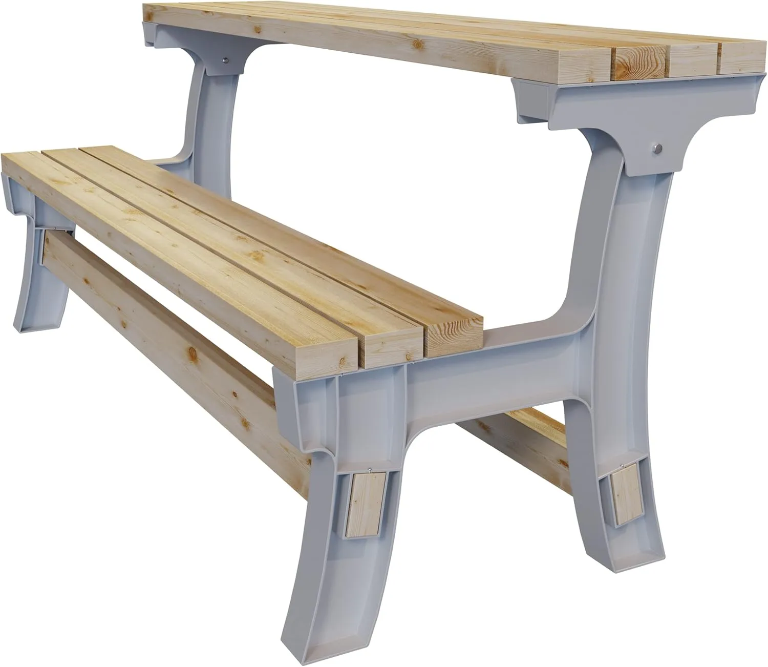 2x4basics 90110ONLMI 90110 Flip Top BenchTable, Bench, Patio Table, Sand