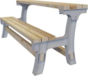 2x4basics 90110ONLMI 90110 Flip Top BenchTable, Bench, Patio Table, Sand