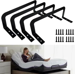 4 Pieces of Mattress Slide Stopper,Suitable for Adjustable Beds,Platform Beds,Rv Mattresses and So On.(Black)