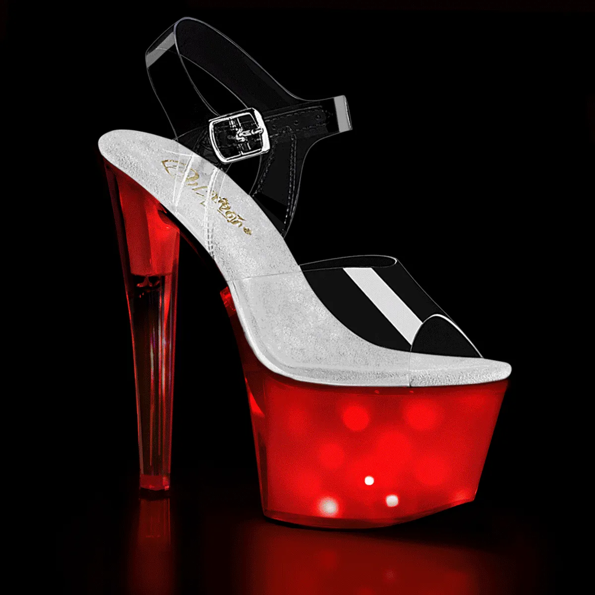 7 Inch Heel DISCOLITE-708 Clear White LED