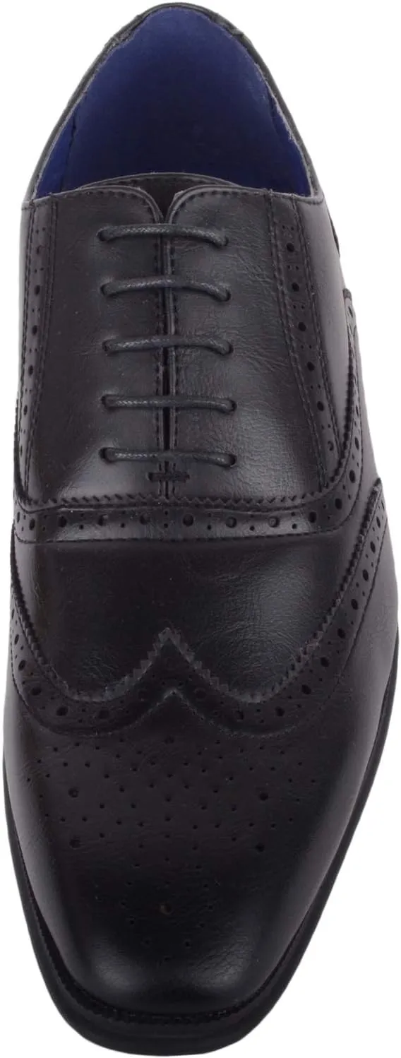 ABSOLUTE FOOTWEAR Mens Slip On Formal Smart Work Suit Lace Up Shoes Brogues