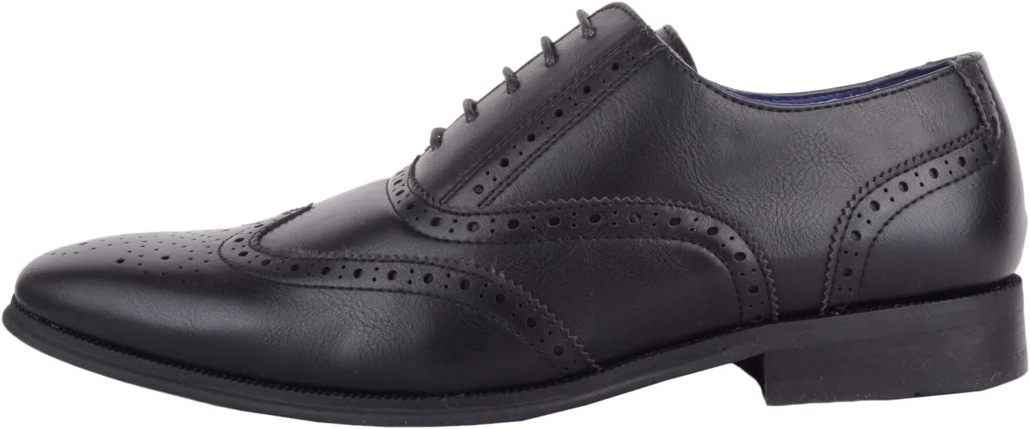 ABSOLUTE FOOTWEAR Mens Slip On Formal Smart Work Suit Lace Up Shoes Brogues