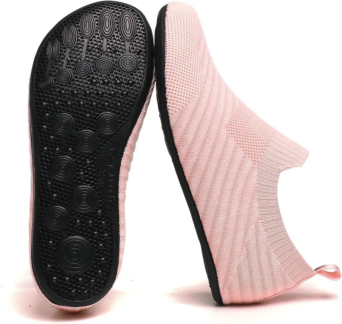 Adult Lightweight Slip-on Grip Indoor House Slippers Non-slip Barefoot House Home Shoes for Women Men