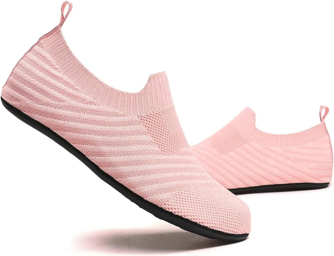 Adult Lightweight Slip-on Grip Indoor House Slippers Non-slip Barefoot House Home Shoes for Women Men