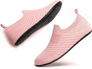 Adult Lightweight Slip-on Grip Indoor House Slippers Non-slip Barefoot House Home Shoes for Women Men