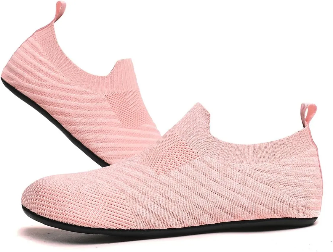 Adult Lightweight Slip-on Grip Indoor House Slippers Non-slip Barefoot House Home Shoes for Women Men