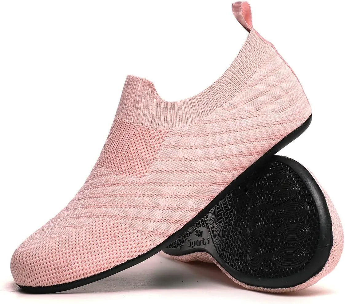 Adult Lightweight Slip-on Grip Indoor House Slippers Non-slip Barefoot House Home Shoes for Women Men