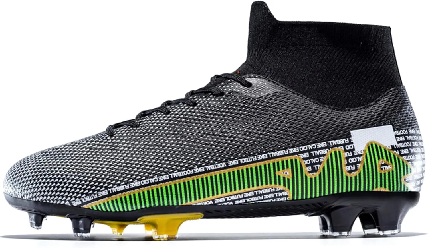 Adult Soccer Cleats Men-High-Tops Slip-On Lace Up Football Shoes for Youth Soccer Shoes Indoor Outdoor AG FG