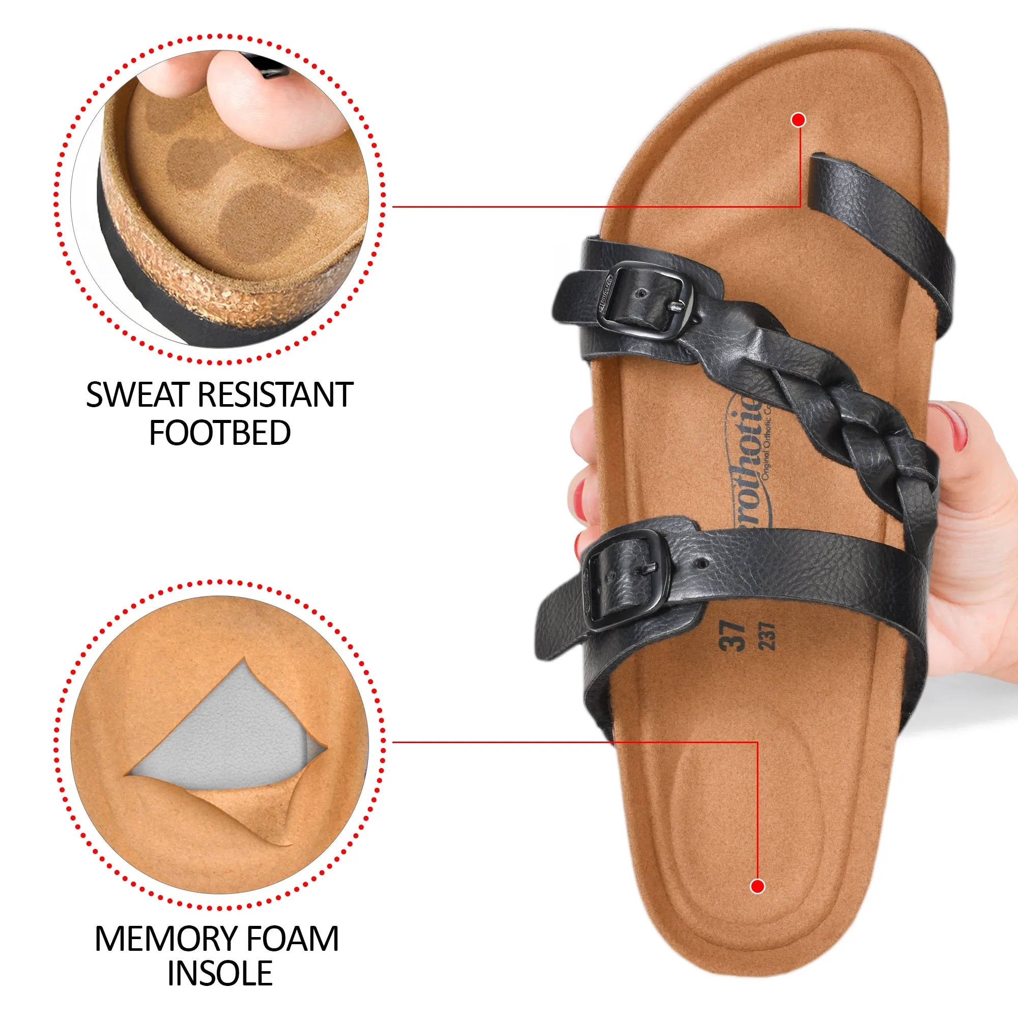 Aerothotic - Seraph Comfortable Unisex Slide Sandals - PU1109