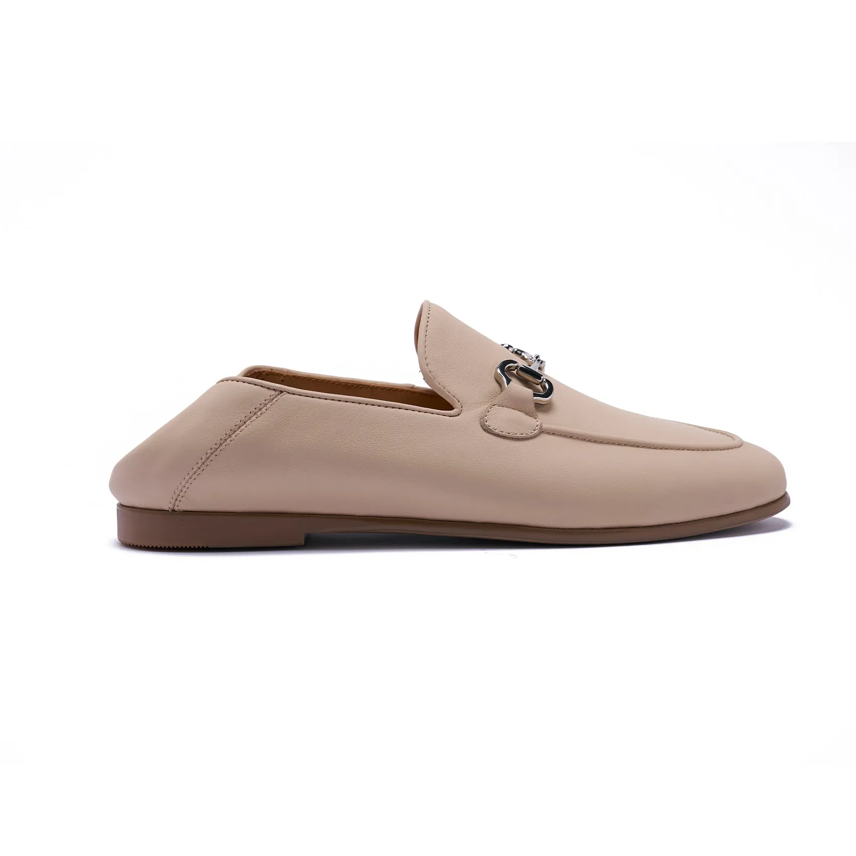 AiciBerllucci Women's Leather Loafer,Casual Loafers Shoes, Slip on Loafers Shoes for Women,Soft Comfort Flat Loafer Shoes for Ladies  Light Apricot COCO