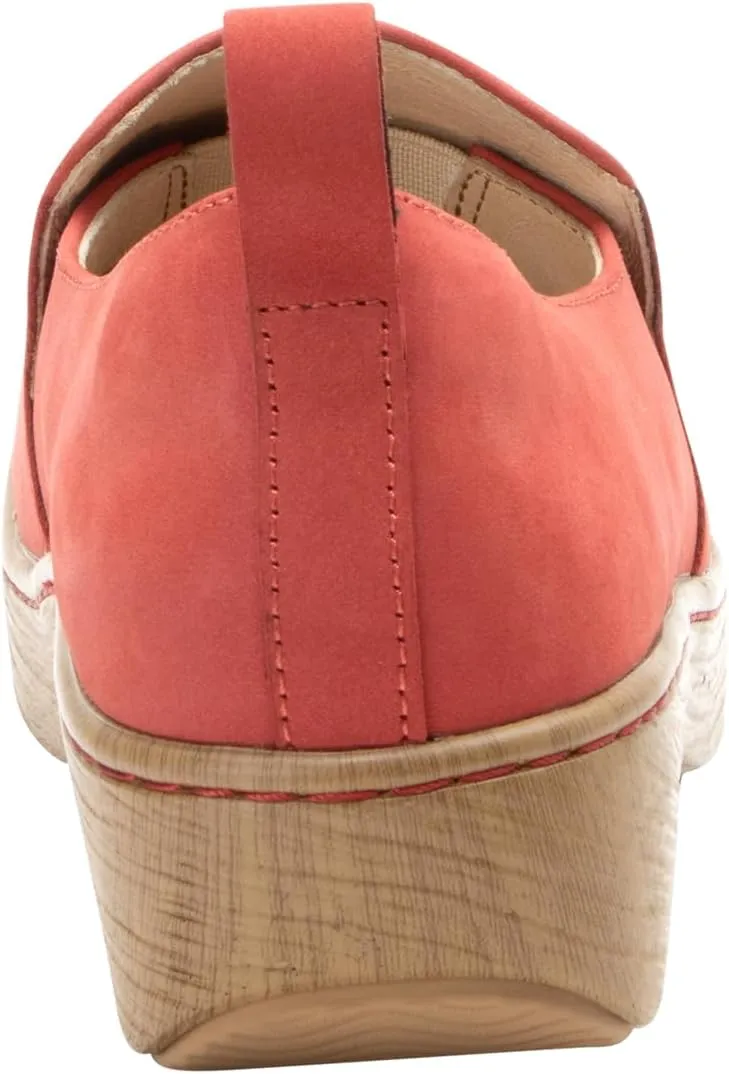 Alegria Women's Origin Orygin Wood Grain Leather Slip On Clog
