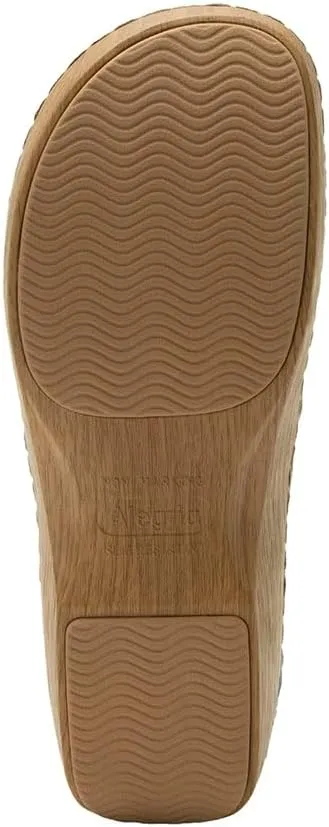 Alegria Women's Origin Orygin Wood Grain Leather Slip On Clog