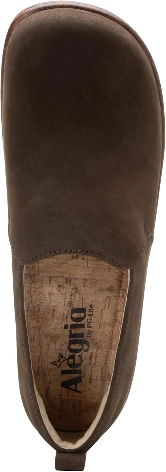 Alegria Women's Origin Orygin Wood Grain Leather Slip On Clog