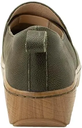 Alegria Women's Origin Orygin Wood Grain Leather Slip On Clog