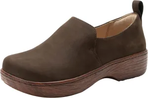 Alegria Women's Origin Orygin Wood Grain Leather Slip On Clog