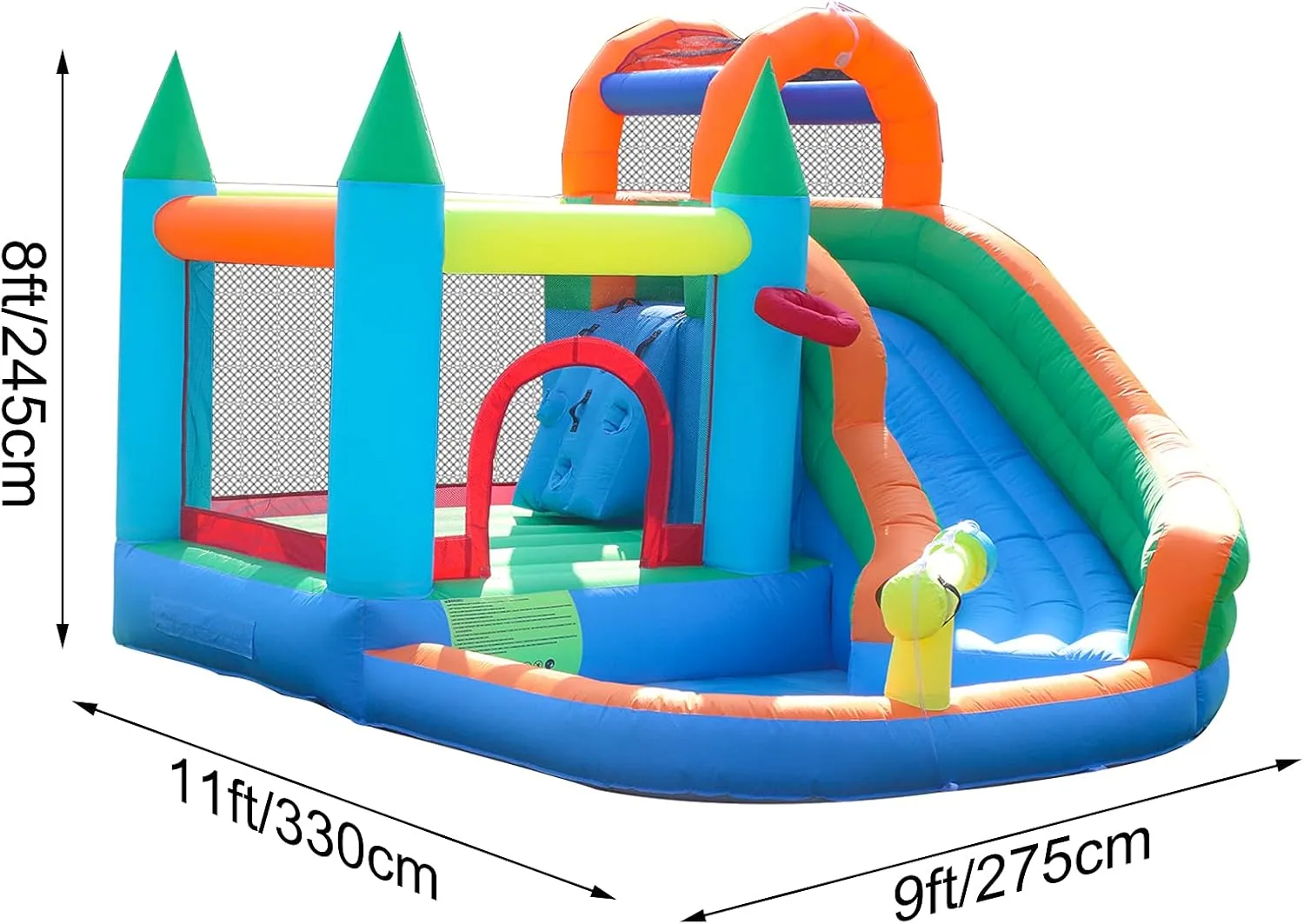 ALIFUN Inflatable Water Slides Park Inflatable Bounce House Bouncy Caslte House with Splash Pool Climb Wall with Blower