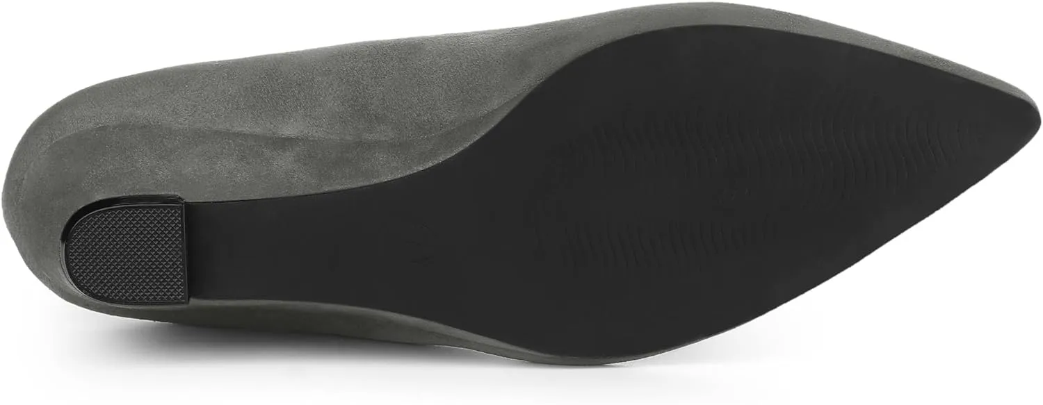Allegra K Women's Pointy Toe Slip On Wedges Heels Pumps