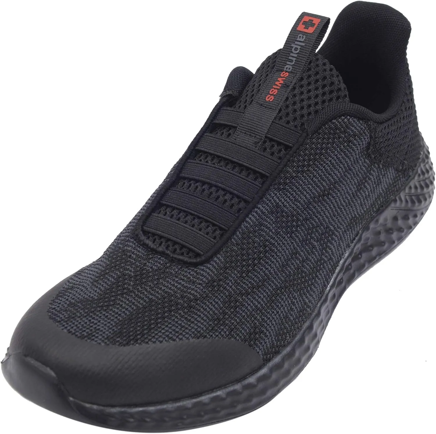 Alpine Swiss Troy Mens Mesh Knit Slip On Sneakers Athletic Lightweight Tennis Shoes