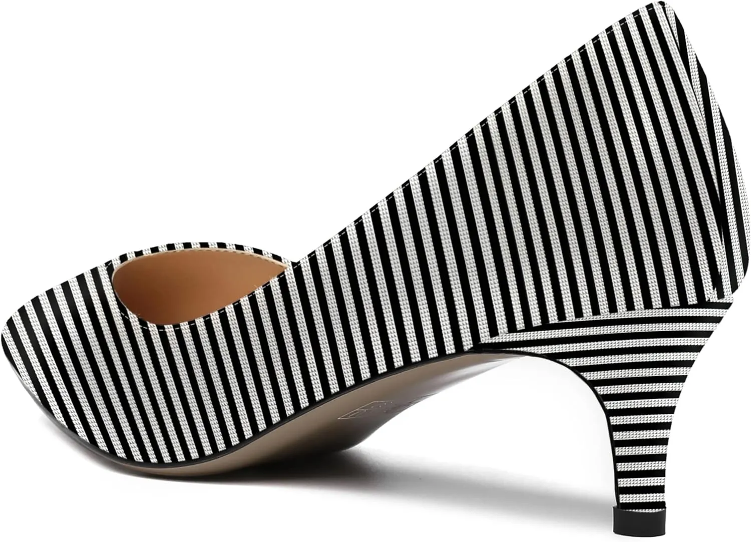 AMBELIGHT Womens Casual Slip On Pointed Toe Dress Shoes Patent Kitten Low Heel Pumps Shoes 2 Inch