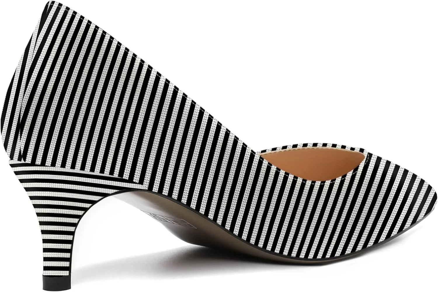 AMBELIGHT Womens Casual Slip On Pointed Toe Dress Shoes Patent Kitten Low Heel Pumps Shoes 2 Inch