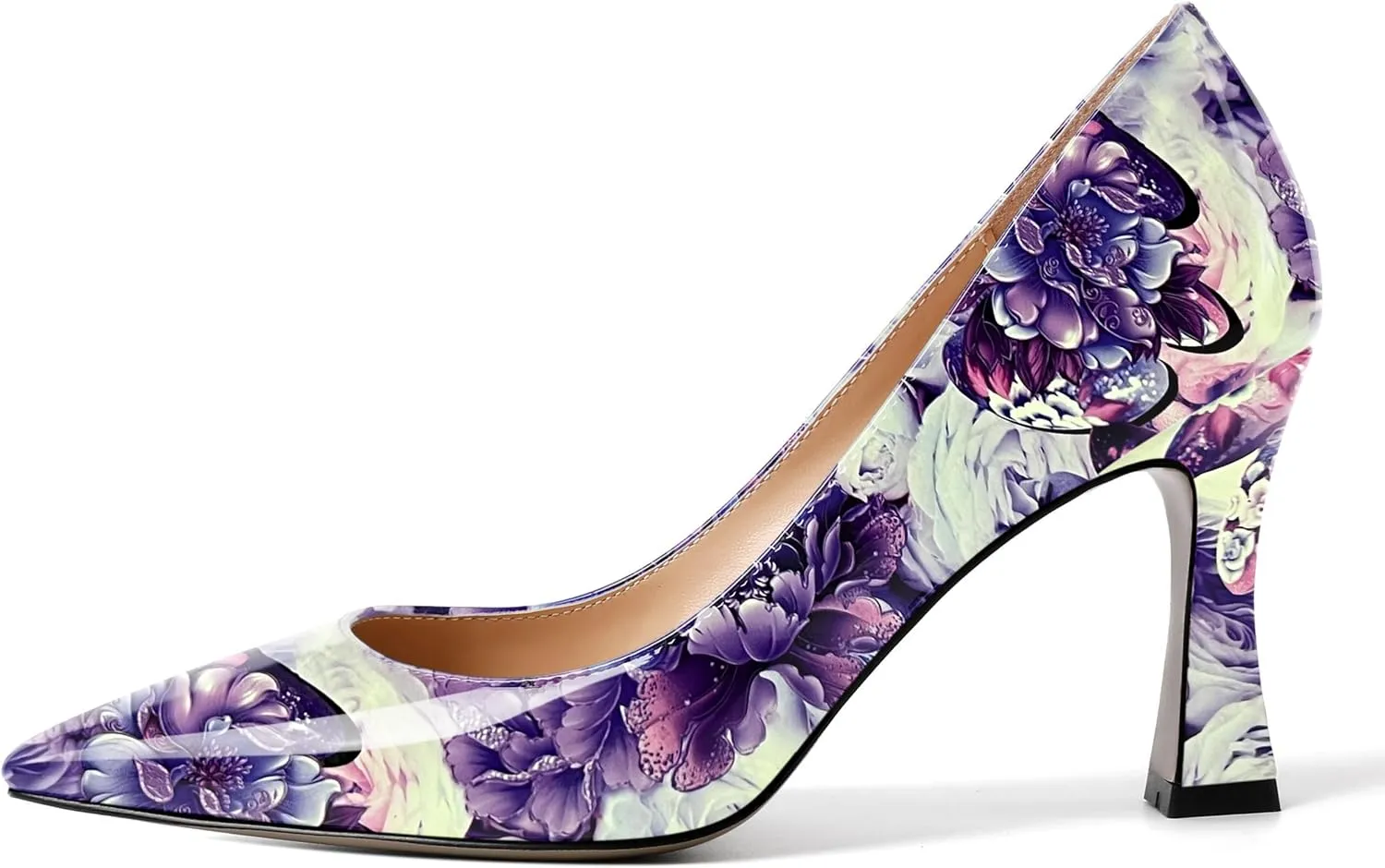 AMBELIGHT Womens Slip On Dress Pointed Toe Suede Wedding Stiletto High Heel Pumps Shoes 3.3 Inch