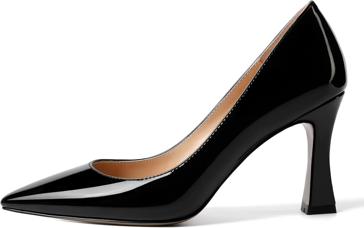 AMBELIGHT Womens Slip On Dress Pointed Toe Suede Wedding Stiletto High Heel Pumps Shoes 3.3 Inch