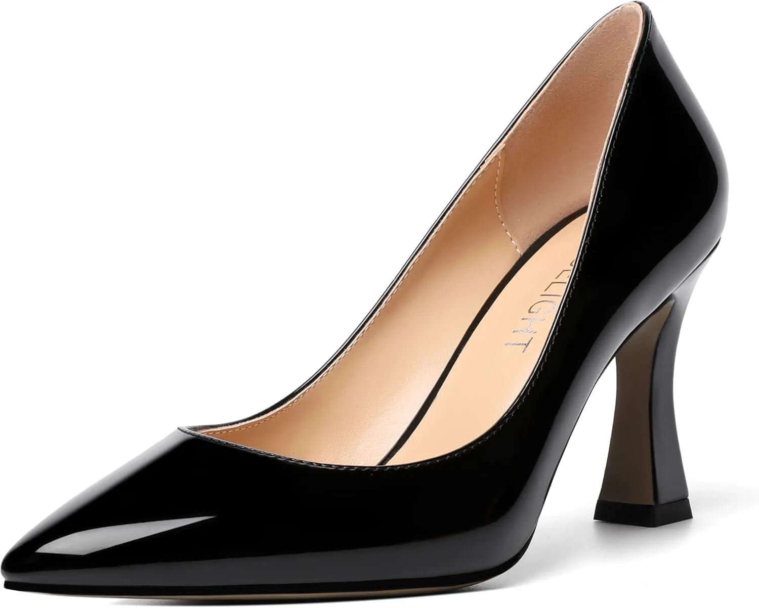 AMBELIGHT Womens Slip On Dress Pointed Toe Suede Wedding Stiletto High Heel Pumps Shoes 3.3 Inch