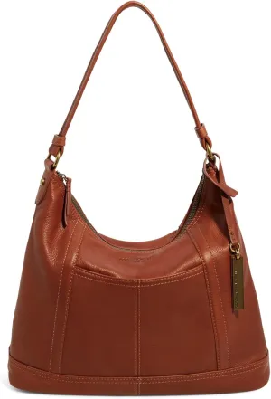 American Leather Hudson Hobo Shoulder Bag, Soft Leather Purse, Handbag With Zippered Compartments & Slip Pockets for Women