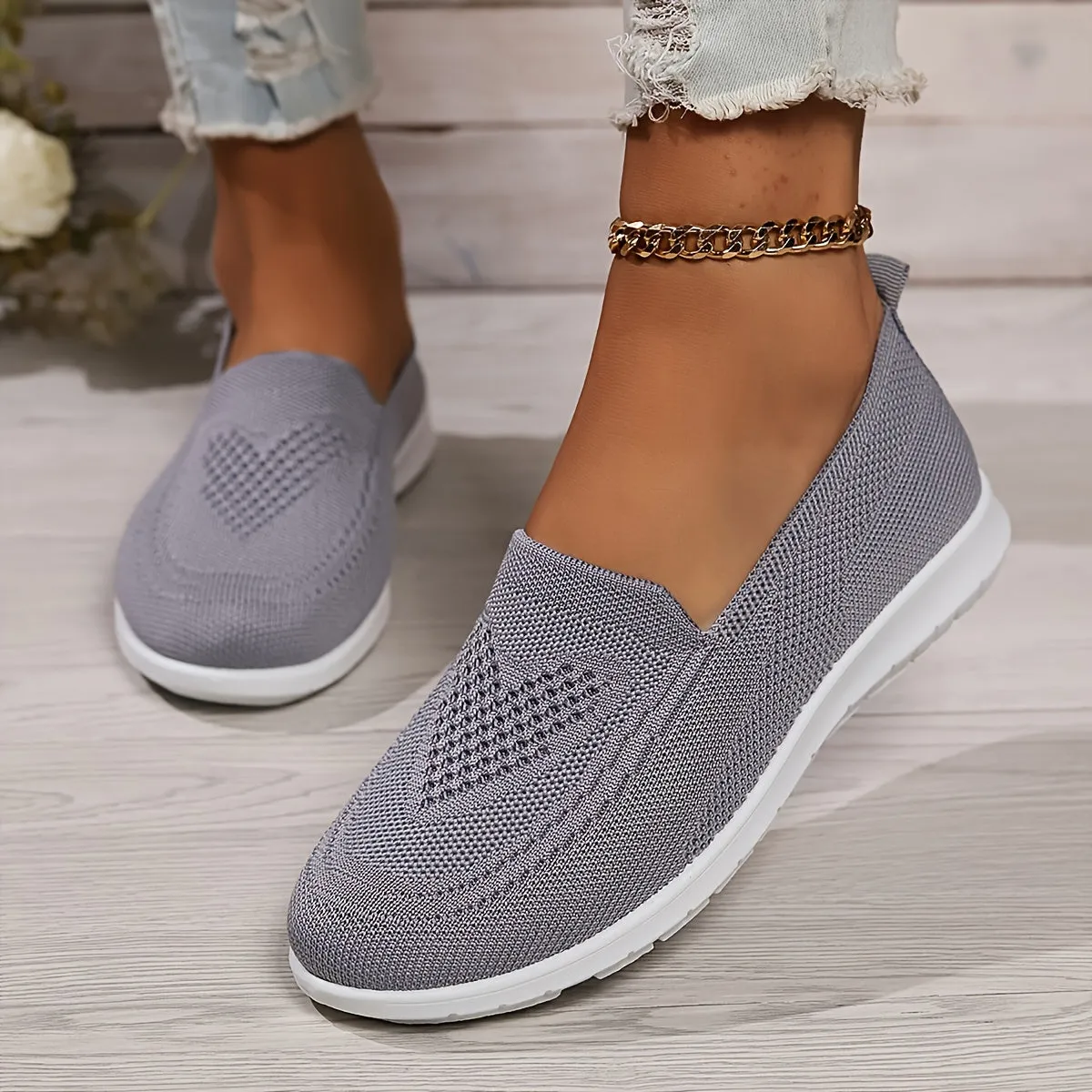Ann | Breathable Knitted Slip On