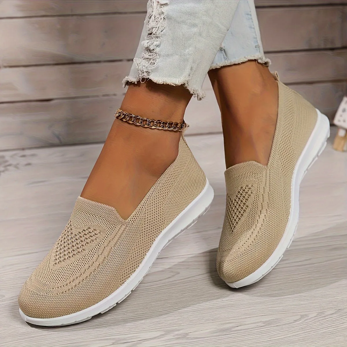 Ann | Breathable Knitted Slip On