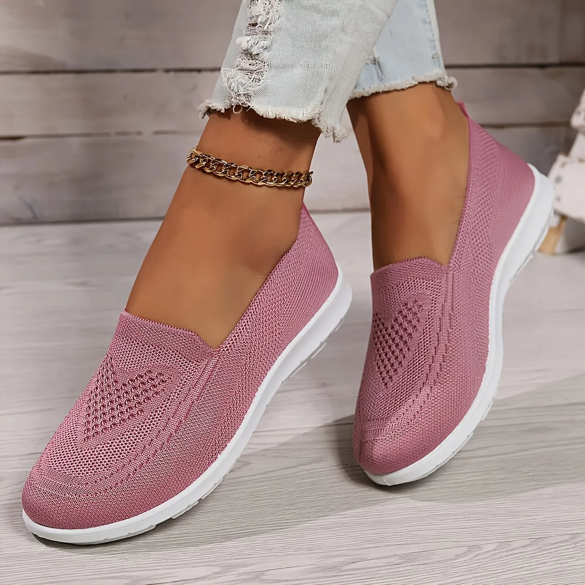 Ann | Breathable Knitted Slip On