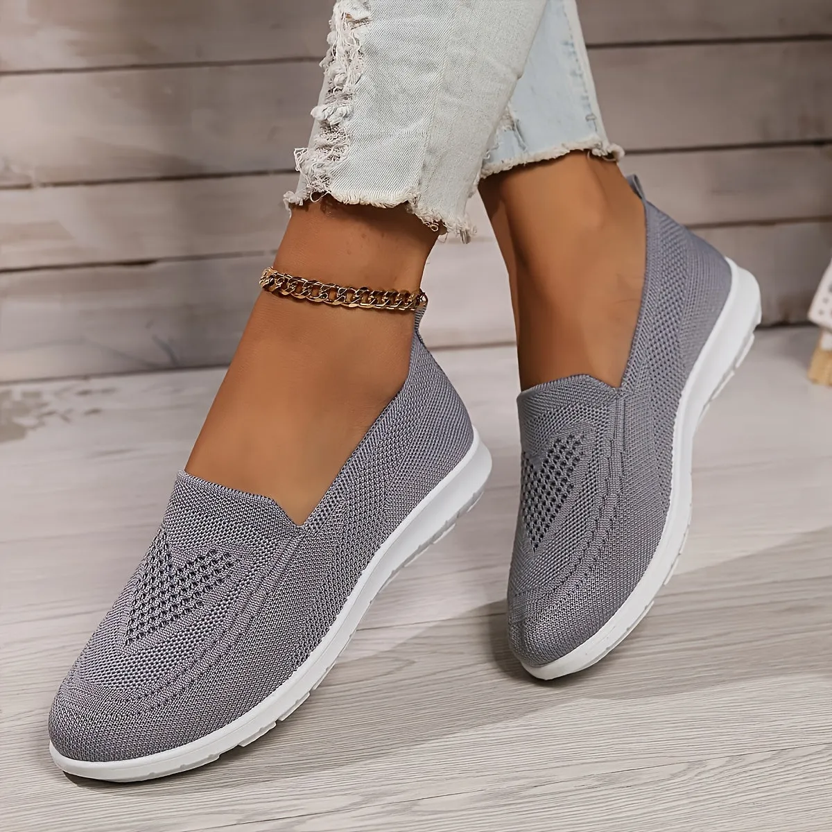 Ann | Breathable Knitted Slip On