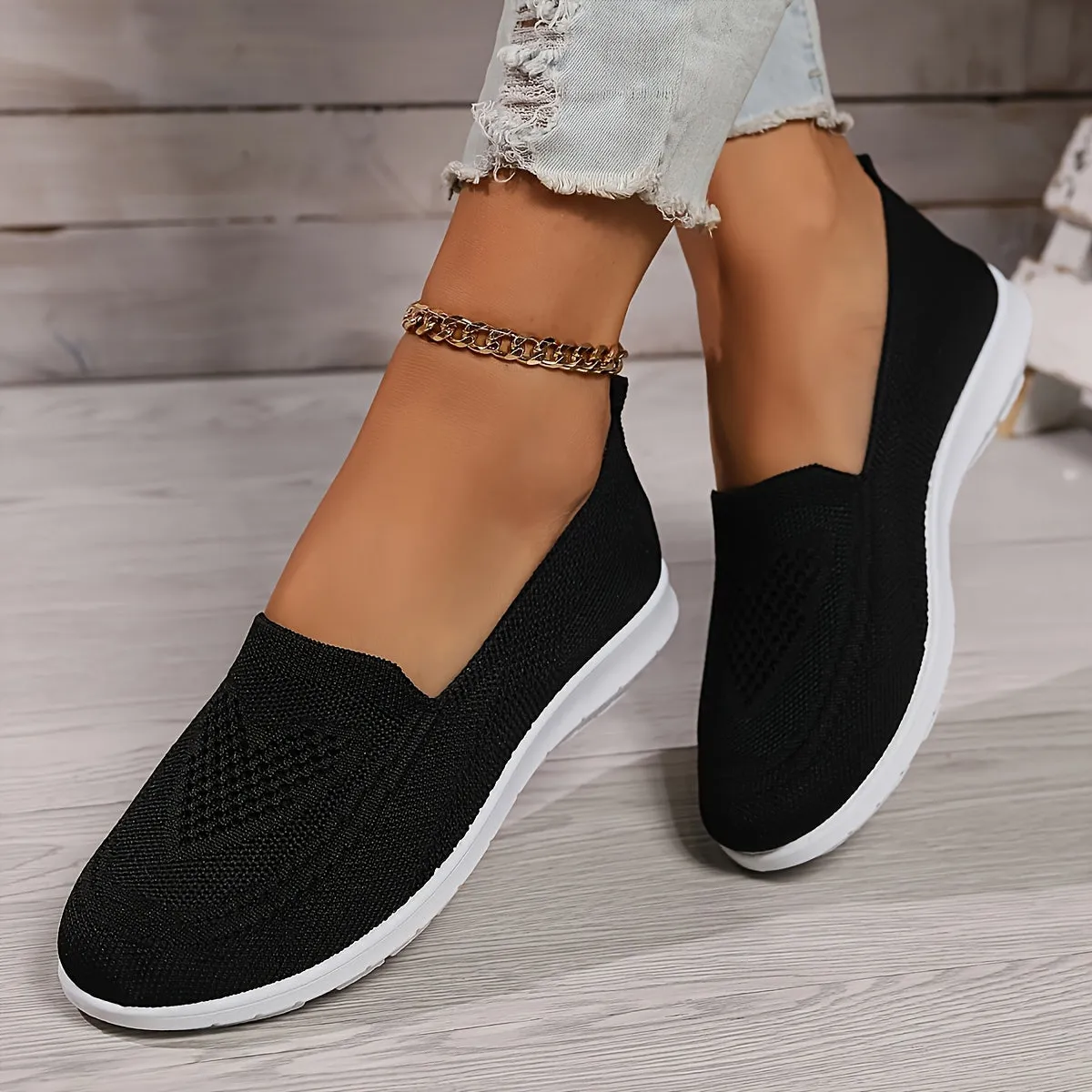 Ann | Breathable Knitted Slip On
