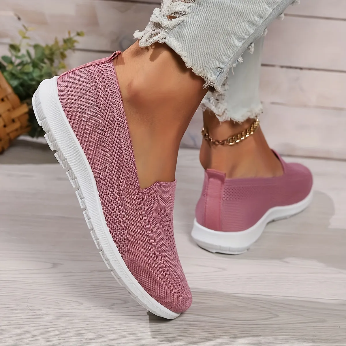 Ann | Breathable Knitted Slip On
