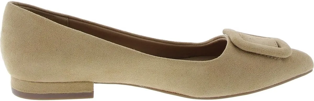 Anne Klein Womens AKKALEA Patent Padded Insole Ballet Flats