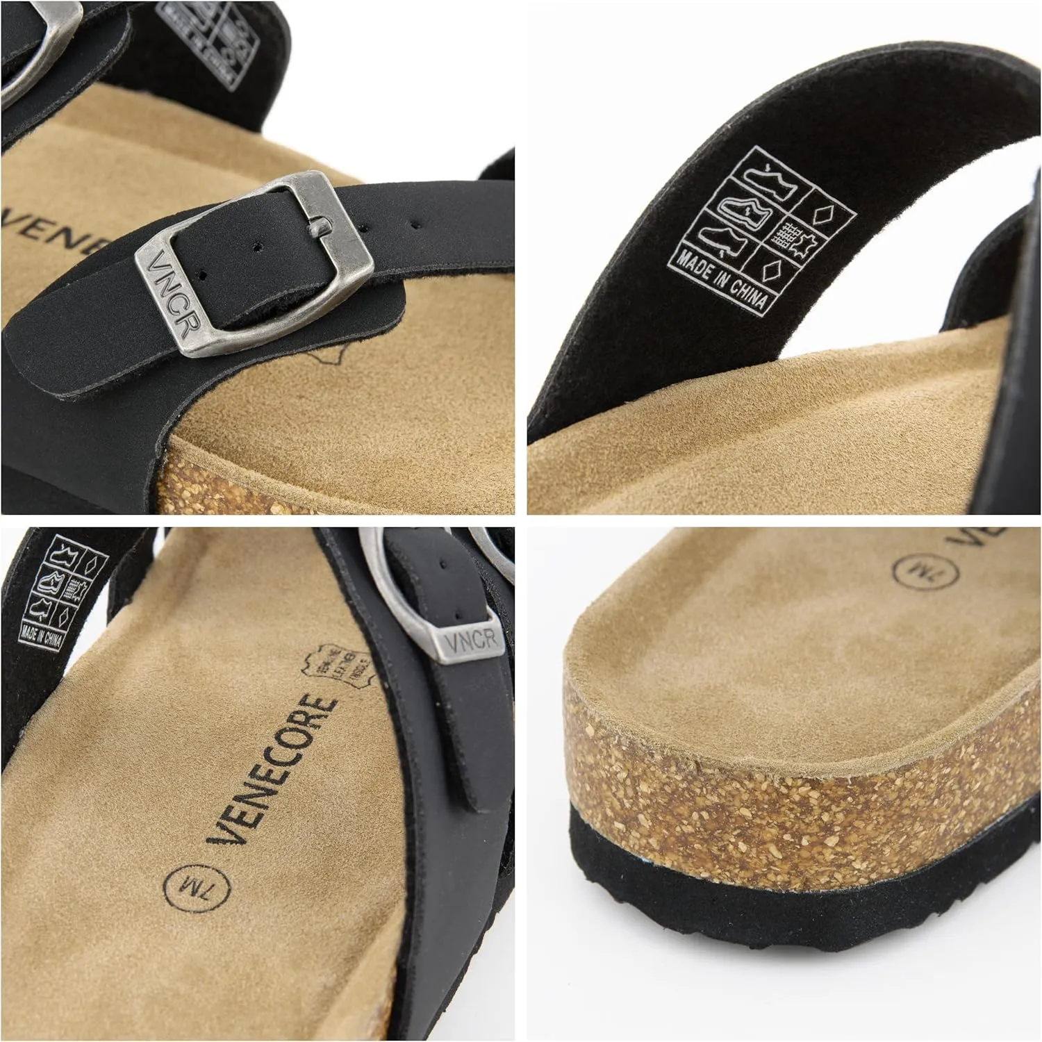 Arena Cork Sandals for Women – Cork Sandals Women’s Summer Shoes – Comfortable Slide Sandals