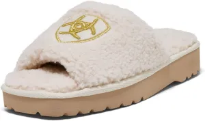 ARIAT Women's Indoor/Outdoor Soft Comfortable Open Toe Slip-on Cozy Slide Slipper