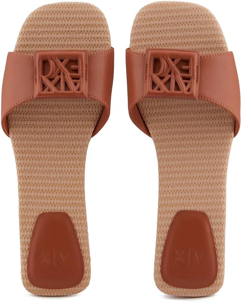 Armani Exchange Women's Padded Slide on Sandal with Logo on Top