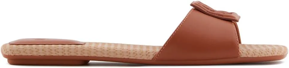 Armani Exchange Women's Padded Slide on Sandal with Logo on Top