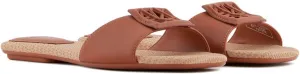 Armani Exchange Women's Padded Slide on Sandal with Logo on Top