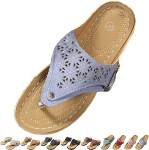 Avylays Orthopedic Sandals, Breathable Mesh Sports Sandals With Non-Slip Sole, Wedge Heel Thick-Soled Slippers Womens