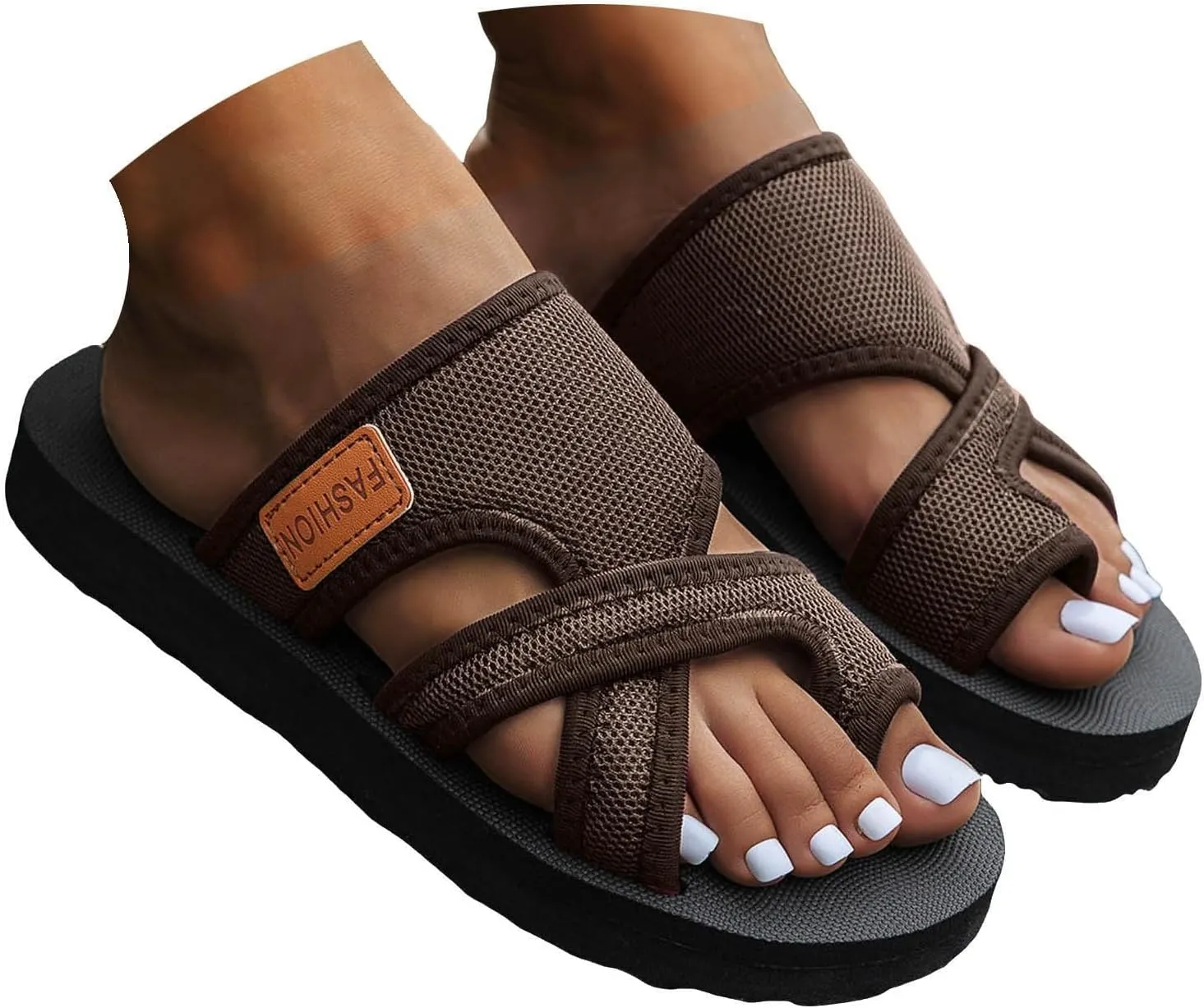 Avylays Orthopedic Sandals for Women, Women's Hollow Mesh Slide Sandals with Arch Support Comfortable Beach Sandals